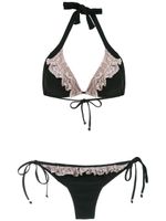 Amir Slama lace panel bikini set - Noir - thumbnail