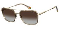 Polaroid zonnebril 6115/S heren cat.3 vierkant RVS goud/bruin - thumbnail