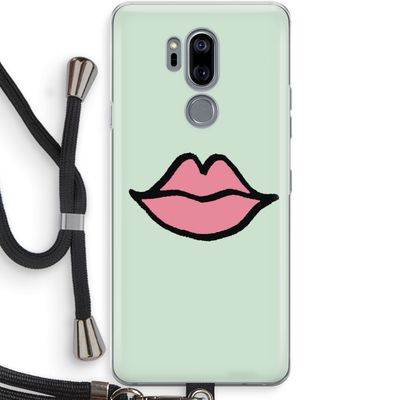 Kusje: LG G7 Thinq Transparant Hoesje met koord