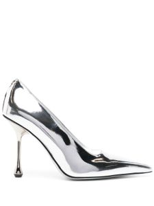 Jimmy Choo escarpins Ixia 95 mm à effet miroir - Argent