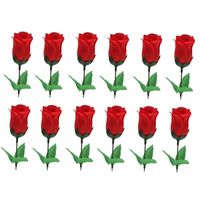 12x Super voordelige rode rozen 28 cm Valentijnsdag   -