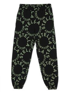 Stella McCartney Kids pantalon de jogging en coton à logo imprimé - Noir