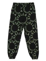 Stella McCartney Kids pantalon de jogging en coton à logo imprimé - Noir