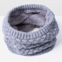 Winter plus Velvet Thicken warme Pullover gebreide sjaal grootte: 47 x 22cm (grijs)