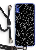 Geometrische lijnen wit: Honor Play 8A Transparant Hoesje met koord