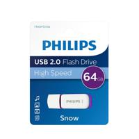Usb stick 2.0 philips snow usb-a 64gb paars | 10 stuks