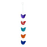 Meerkleurige Decoratiehanger Capiz Vogels van Sarana - thumbnail