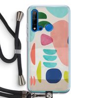 Bold Rounded Shapes: Huawei P20 Lite (2019) Transparant Hoesje met koord