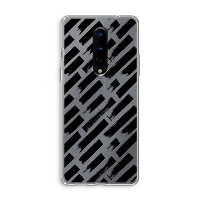Zwarte vegen: OnePlus 8 Transparant Hoesje
