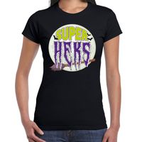 Halloween Super heks verkleed t-shirt zwart voor dames