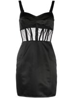 Dolce & Gabbana robe courte façon corset en soie - Noir