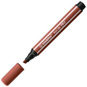 STABILO Pen 68 MAX Viltstift Met Dikke Beitelpunt Sienna