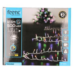 Feestverlichting - gekleurd - 12 meter - 500 led lampjes - transparant snoer - 8 functies