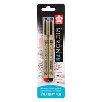 Sakura blisterkaart pigma micron pn zwart, rood, 2 stuks Sakura blisterkaart pigma micron pn zwart, rood, 2 stuks