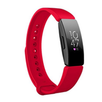 Fitbit Inspire 1 / HR / Ace 2 siliconen bandje - Maat: Large - Rood - thumbnail