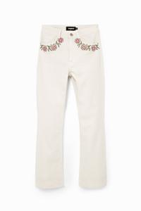 Cropped flared jeans - WHITE - 38