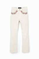 Cropped flared jeans - WHITE - 42