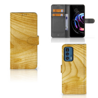 Motorola Edge 20 Pro Book Style Case Licht Hout