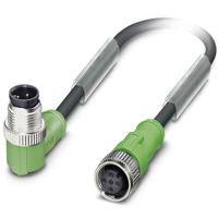 Phoenix Contact 1668629 Sensor/actuator connector, geassembleerd M12 Aantal polen (sensoren): 4 Stekker, haaks, Bus, recht 3.00 m 1 stuk(s) Piece