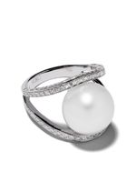 Yoko London bague Novus en or blanc 18ct à ornements - Argent