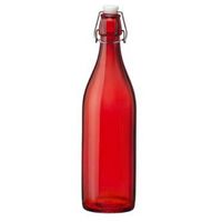 Rode giara waterflessen van 1 liter met dop - Decoratieve flessen - thumbnail