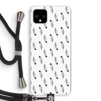 Pluimen: Pixel 4 XL Transparant Hoesje met koord