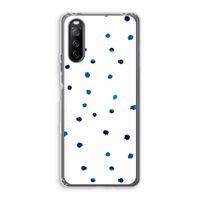Blauwe stippen: Sony Xperia 10 III Transparant Hoesje