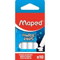 Schoolbordkrijt maped white'peps set 10st wit