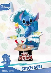 Disney Summer Series D-Stage PVC Diorama Stitch Surf 15 cm