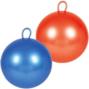 2x stuks skippyballen voor kinderen blauw/oranje 60 cm