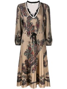 ETRO robe mi-longue à motif cachemire - Tons neutres