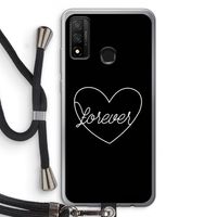 Forever heart black: Huawei P Smart (2020) Transparant Hoesje met koord