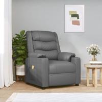 Massagestoel kunstleer grijs