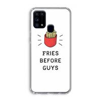 Fries before guys: Samsung Galaxy M31 Transparant Hoesje