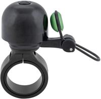 CONTEC mini fietsbel "diamond bing" ct mini bell diamond bing, black/green. 22.2 m