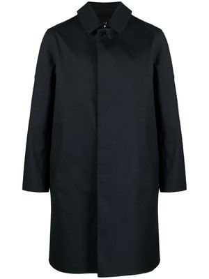 Mackintosh trench en coton à simple boutonnage - Bleu