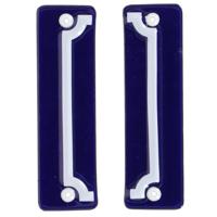 Best for Boots huisnummer eindstuk - 2x stuks - oudhollands - emaille - 3 x 12 cm - blauw/wit Best for Boots huisnummer eindstuk - 2x stuks - oudhollands - emaille - 3 x 12 cm - blauw/wit