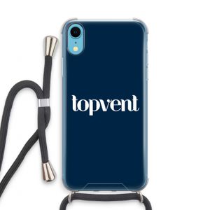 Topvent Navy: iPhone XR Transparant Hoesje met koord