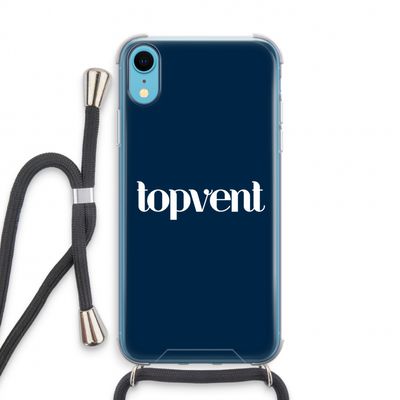 Topvent Navy: iPhone XR Transparant Hoesje met koord