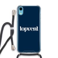 Topvent Navy: iPhone XR Transparant Hoesje met koord
