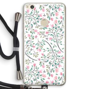 Sierlijke bloemen: Huawei Ascend P8 Lite (2017) Transparant Hoesje met koord