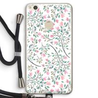 Sierlijke bloemen: Huawei Ascend P8 Lite (2017) Transparant Hoesje met koord