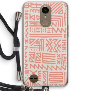 Marrakech Pink: LG K10 (2017) Transparant Hoesje met koord