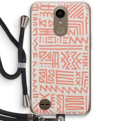 Marrakech Pink: LG K10 (2017) Transparant Hoesje met koord