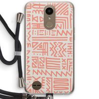 Marrakech Pink: LG K10 (2017) Transparant Hoesje met koord