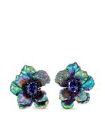 Anabela Chan boucles d'oreilles Bloom Poppy en or vermeil 18ct - Bleu