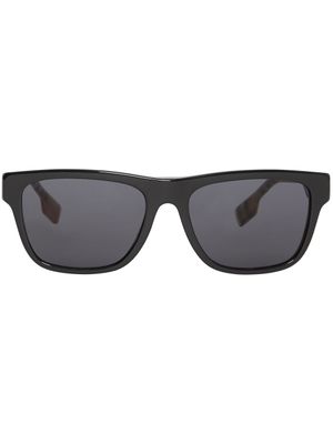 Burberry Eyewear lunettes de soleil à carreaux vintage - Noir