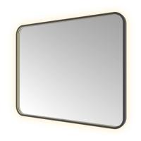 Hotbath &More Mirrors Soft Square LED Badkamerspiegel - Rechthoek - 80 x 100 cm - Geborsteld Zwart Pvd