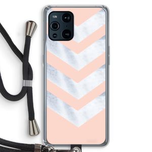 Marmeren pijlen: Oppo Find X3 Transparant Hoesje met koord