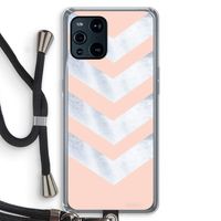 Marmeren pijlen: Oppo Find X3 Transparant Hoesje met koord